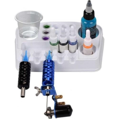 Tattoo Holder Easy to Hold Easy to Clean Plastic Tattoo Ink Pigment Tray for Home Use