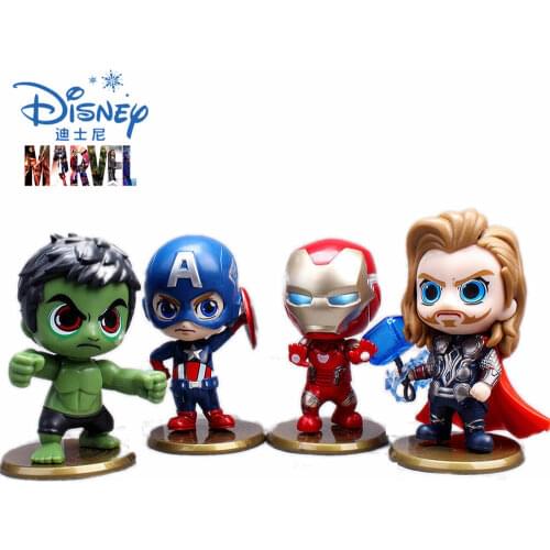 Disney Marvel Original Action Figure Toys Iron Man Model Thor Hulk Cartoon Anime Doll Figurine Kid PVC Collection Decoration Toy