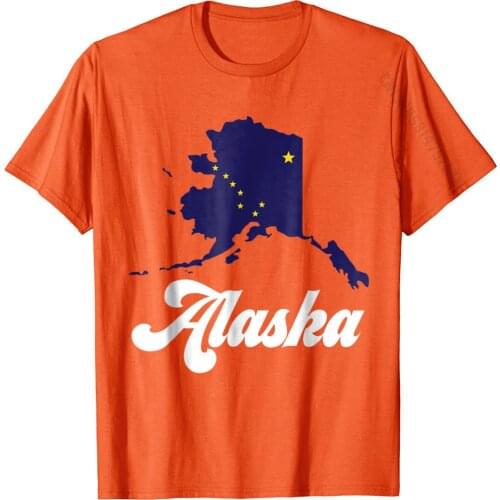 Alaska State T-Shirt The Last Frontier Alaska Home Shirt Tees Fitted Normal Cotton Mens T Shirts Normal