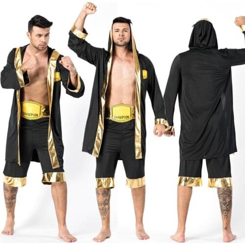 Halloween European And American Boxer Grapple Fighter Costume Male And Female Lovers Boxer Cosplay Performance Costume