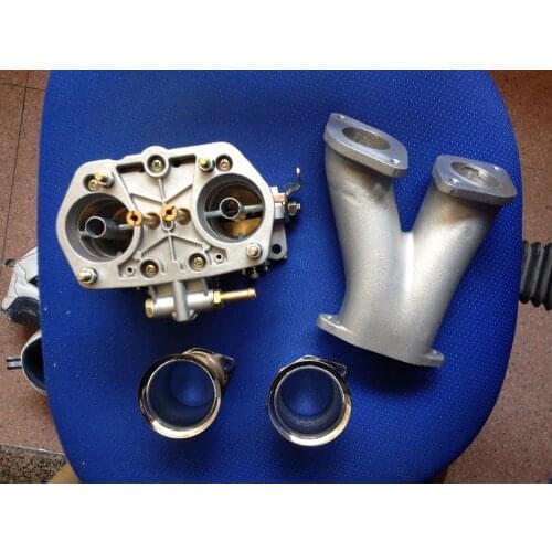 48MM TWIN CHOKE CARBURETOR 48IDF FOR VOLKSWAGEN FIAT PORSCHE MANIFOLD & AIR STACKS
