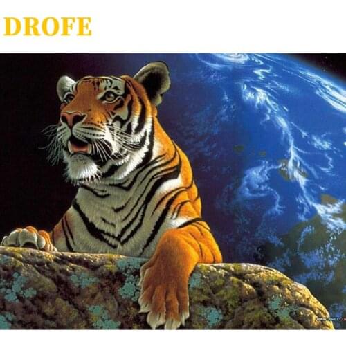 DROFE DIY Frame Snow horses Painting By Numbers modern mural acrylic pigment unique home decoration hand gift 40x50cm