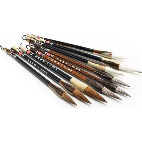 3Pcs/set Chinese Calligraphy Painting Brushes Pen Sets For Mink Hair &weasel Hair Writing Brush Fit For Student School Supplies