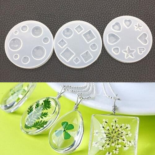 Crystal Epoxy Pendant Mold Earrings Small Pendant Mold Jewelry High Mirror Mold DIY Love Earrings