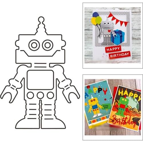 2021 New Steampunk Robot Metal Cutting Dies For Mould Cut Craft Making Greeting Card Album Paper Scrapbooking DIY No Stamps Sets