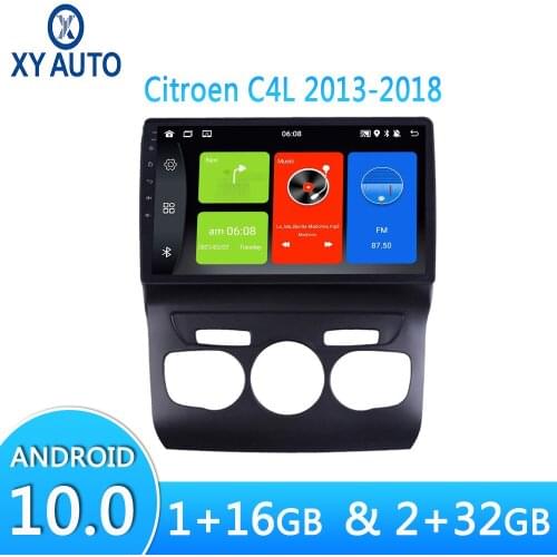 10.1 Inch Android 10.0 Multimedia Player For Citroen C4L 2013-2018 Car Radio Stereo Navigation GPS WiFi Net HD Touch Screen