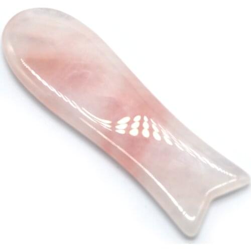 Jade Guasha Tool Natural Rose Quartz Gua Sha Board Scraping Body Crystal Stone Body Massage Tool