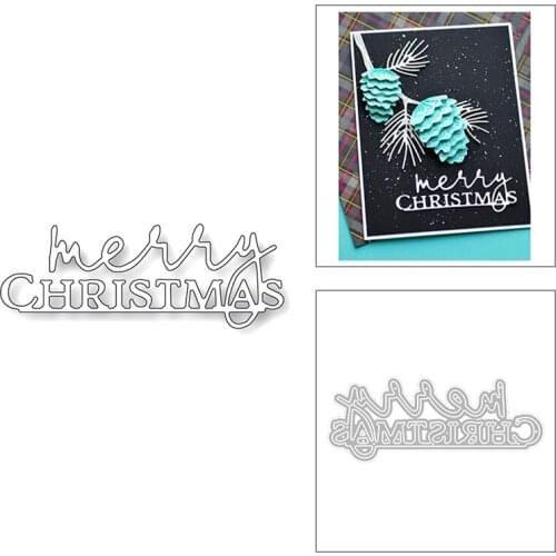 2020 New Merry Christmas Metal Cutting Dies For DIY Cut Paper Craft Making Words Decoration Greeting Card Scrapbooking No Stamps