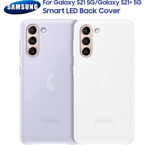 Samsung Genuine Intelligent LED Cover For Samsung Galaxy S21 S21 Plus 5G S21+ Smart LED Back Cover Emotional Led Lighting Effect