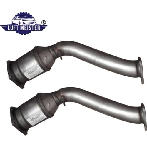 Pair Front Catalytic Converter for Porsche Cayenne Turbo 4.8T V8 Gas 2011-2018 Exhaust Pipe 958113021FX 958113022DX 95811302251