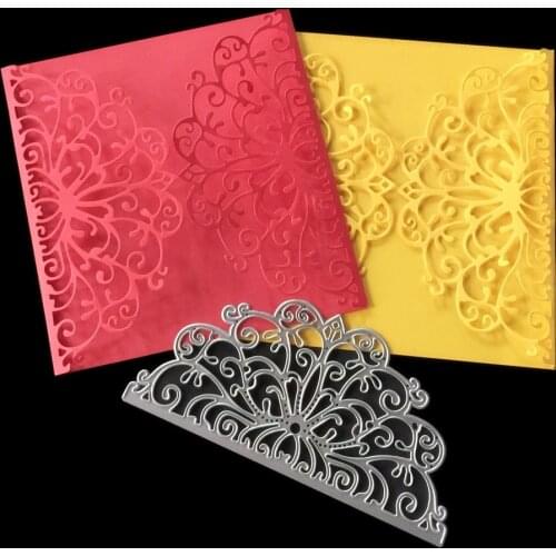 Wedding Invitation Card Lace Flower Border Frame Metal Cutting Dies for DIY Scrapbooking Card Making Kids Fun Decoration Supplie