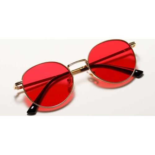 Round metal retro sunglasses women 2021 new ocean transparent color sunglasses men and women small frame glasses uv400