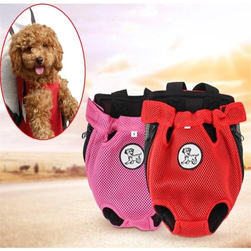 Dog Carrier Bag Pet Outdoor Mesh Backpack Travel Front Chest Backpack Five Holes Puppy Breathable Sling Holder For Small Cats