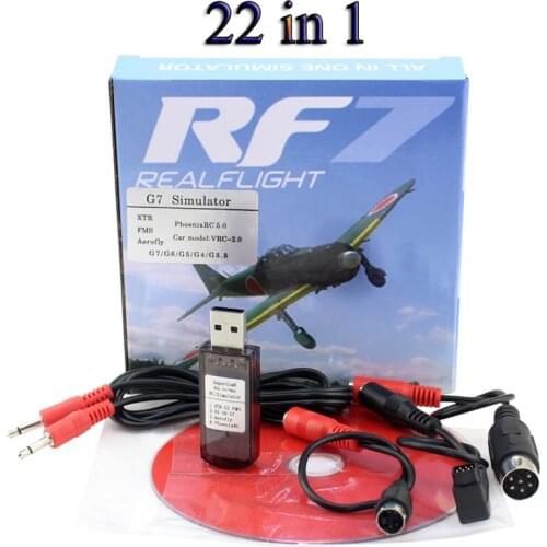22in1 RC USB Flight Simulator Cable Upgraded 22 in 1 Simulator Support Realflight G7 Phoenix 5.0 AEROFLY FMS Series