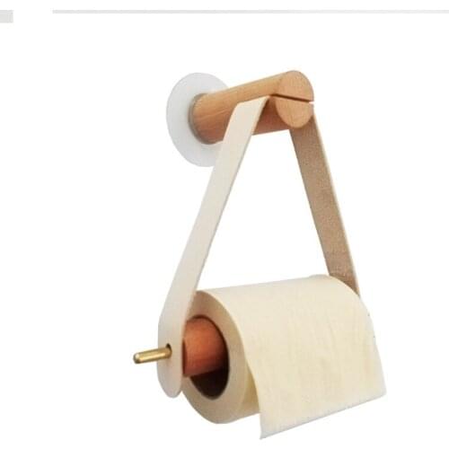Vertical Sturdy Restaurant Roll Paper Holder Easy Install Wall Mount Bathroom Wooden Toilet Multipurpose Home Hotel Storage