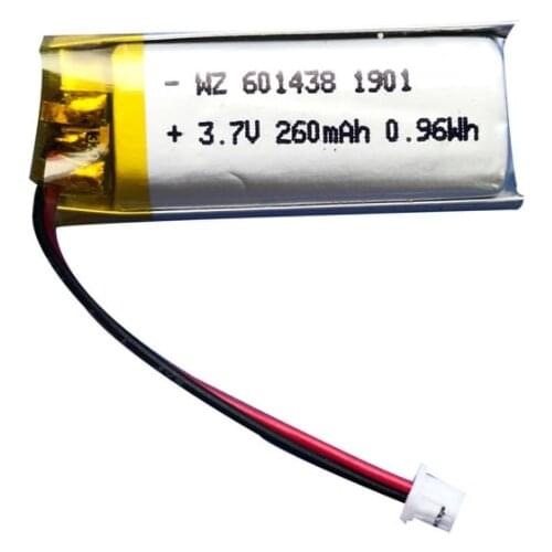 High quality A product battery 601438-260mah point reading pen recording pen 3.7V rechargeable polymer lithium ion battery