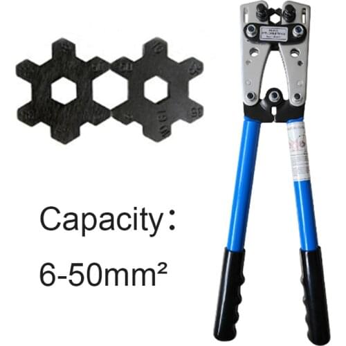 Pressure clamp large Y.O terminal wire clamp strong bare terminal wire clamp HX-50B 6-50mm shoulder clamping tool crimpingpliers
