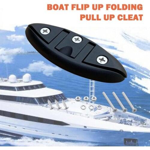 1/2pcs Marine Kayak Hardware Line Rope Mooring Cleat Dock Nylon Sailboats Flip Up Folding Pull Up Cleat Boat Accessories