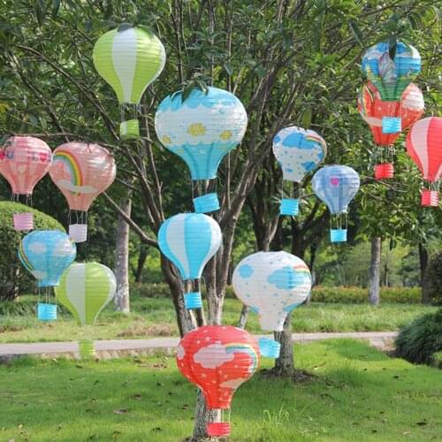 10 inch Wedding Birthday Decor Hot Air Balloon Paper Lantern Christmas Festival Bar Decor Craft DIY Hanging Air Balloon Lantern