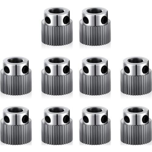10Pcs Extruder Wheel Gear 3D Printer Parts 36 Teeth Gear Stainless Steel Extruder Gear for CR-10, CR-10S, S5, Ender 3