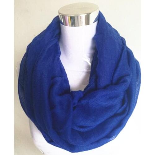 10pcs/lot New Fashion Comfortable soft cotton and Polyester Scarf Loop Solid Infinity Scarves women Accessories