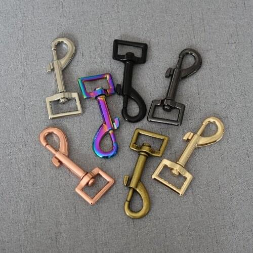 100 pcs/pack Metal retaining ring carabiner Clip Swivel Trigger Dog Buckle Key Hooks DIY Craft Lobster Clasp 7 colors