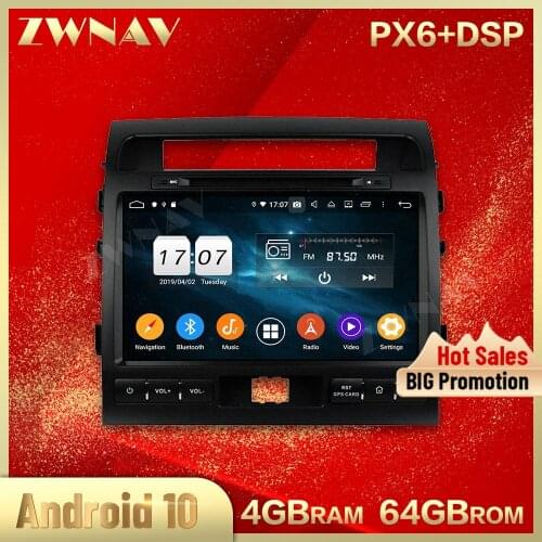 2 din Android 10.0 screen Car Multimedia player For TOYOTA LAND CRUISER LC200 2008-2015 BT video GPS navi head unit auto stereo