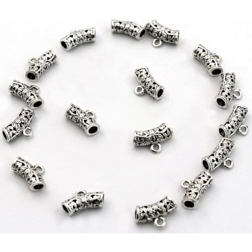 20pcs Tibetan Silver Curved Hollow Out Butterfly Earrings Bracelet Necklace Metal Hook Connector For Jewelry Making Needlework