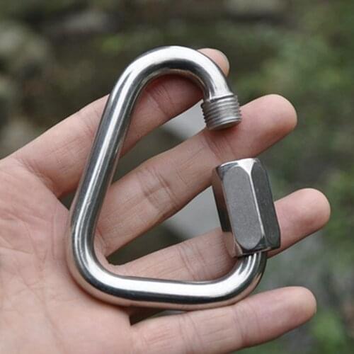 5mm Carabiner 316 Steel Multi Function Multi Tool Locking Carabiners Climbing EDC Keychain Key Ring