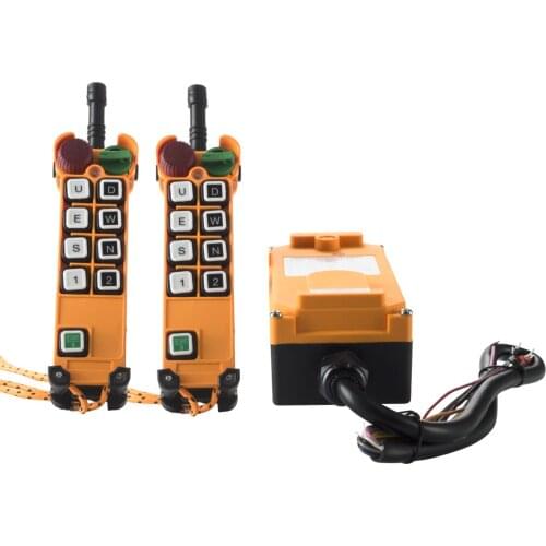 YNieDer 8 channels 1 Speed 2 transmitters Hoist Crane Truck Radio Remote Control System with E-Stop XH00070