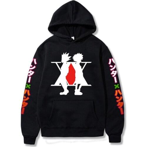 Anime Hunter X Hunter Killua Gon Long Sleeve Hoodie Harajuku Casual Homme Fleece Pullover Hoodie Sweatshirt Unisex Tops