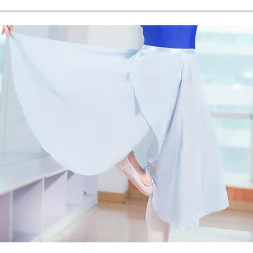 Adult Girl Ballet Skirt Chiffon Tutu Dance Skirts Women Barre Practice Wrap 233-068