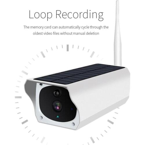 Solar Charging Surve illance Camera Wireless WIFI Network Mobile Phone Remote Monitoring Watching 1080P 2MP IP Recorder