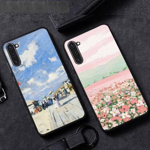Art Oil Painting Phone Case For Samsung A51 A32 A52 A71 A50 A12 A21S S10 S20 S21 Plus Fe Ultra