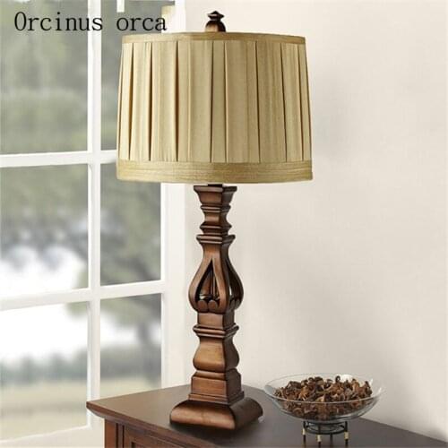 European style bedroom lamp lamp bedroom Bedside Lamp Retro luxury living room palace cloth Village Postage free