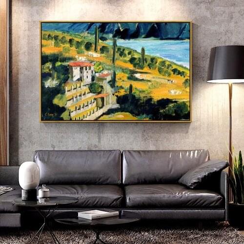 Forbeauty Oil Canvas Painting italy_garda_lake_lago_di_garda For Home Decoration Wall Art