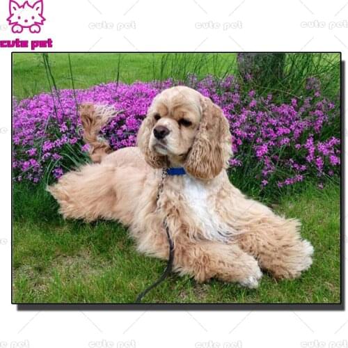 Cocker Spaniel 5D square round stones full diamond embroidery crystal diamond painting mosaic diy pattern hobby needlework