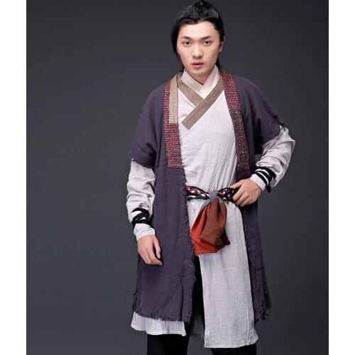 Film television costume the same style of Korean super star Han Geng talks about traveling to the West Cotton and hemp martial
