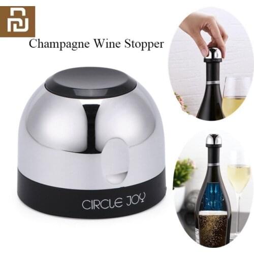 Circle Joy Sparkling wine mini champagne Stopper Mini Wine Stopper Rotary lock DesignVacuum Efficient Preservation