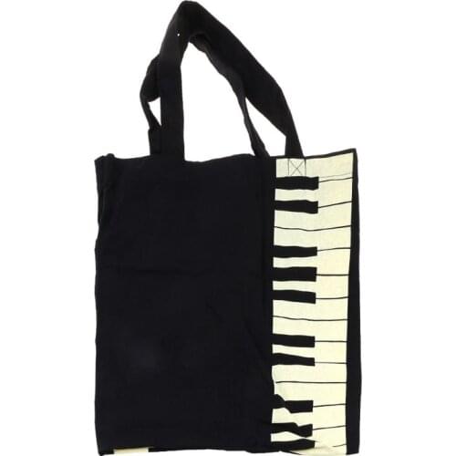 Hot Fashion Black Piano Keys Music Handbag Tote Bag Shopping Bag Handbag 20CA
