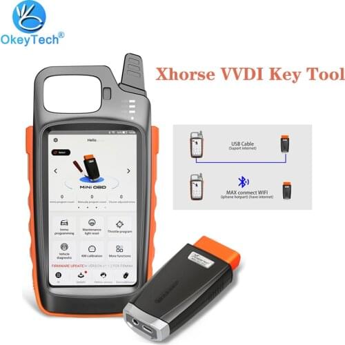 OkeyTech Xhorse VVDI MINI OBD Tool Work with Xhorse VVDI Key Tool Max Remote Programmer Mini OBD Tool Chip Generator Plus
