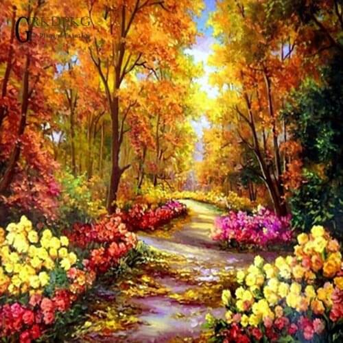 Autumn scenery gift 5d diamond painting full square diamond embroidery Cross stitch pictures of rhinestones Wedding decoration