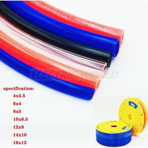 Pneumatic Pipe air tubing Component parts 4*2.5mm 6*4mm 8*5mm hose connector Pu Air Line Hose for Compressor Pneumatic tube