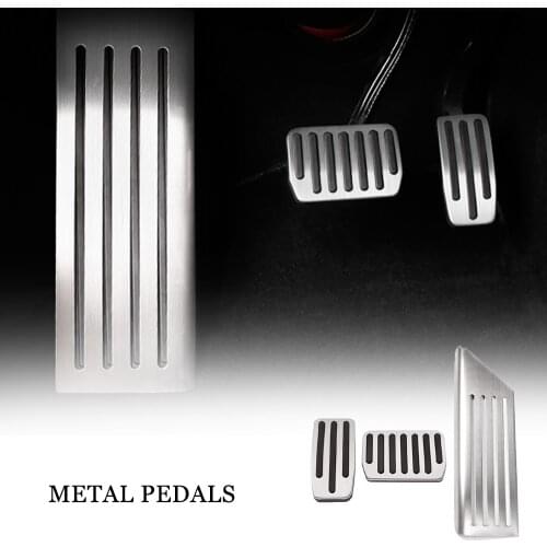 Stainless Steel Accelerator Brake Rest Pedal Car Foot Pedal Pads Covers For Tesla Model 3 Y 2021 Accessories Model 3