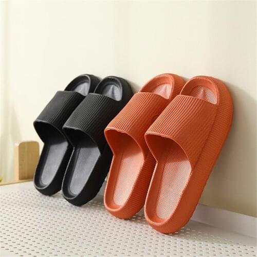 Women Thick Platform EVA Slippers Summer Couple Beach Soft Sole Slide Sandals Leisure Men Ladies Indoor Bathroom Anti-slip Shoes