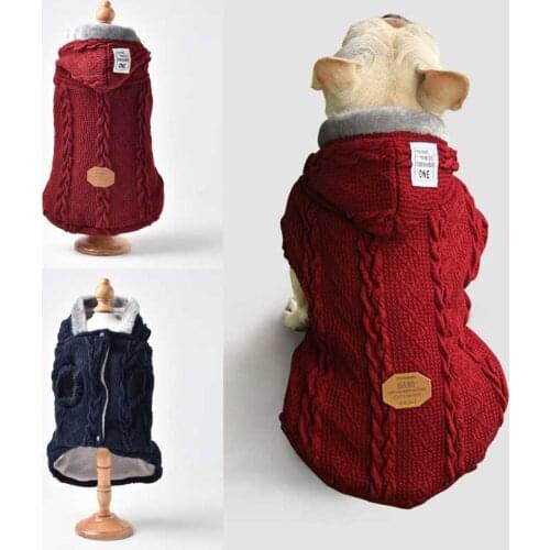 Dog Sweaters Winter Warm Dog Clothes Fashion Knit Pet Sweaters for Small Medium Dogs Pug Chihuahua Knitwear