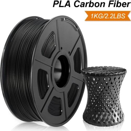 SUNLU 1.75mm PLA Carbon 3D Printer Filament 1KG Hardness PLA Carbon Fiber 3D Filament Accuracy Dimensional +/-0.02mm