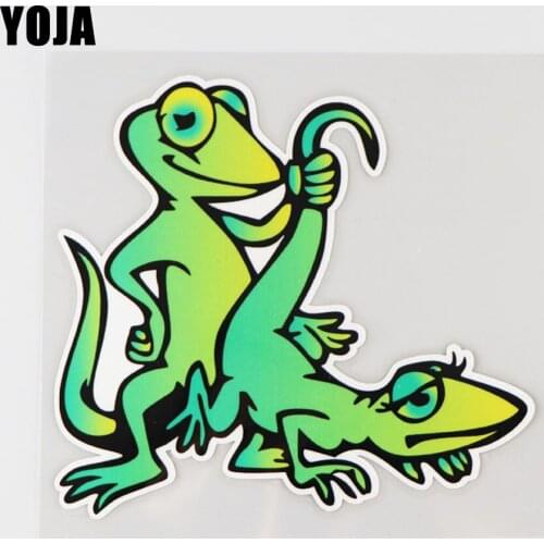 YOJA 12.5X11.7CM Art Cartoon Funny Animal Pattern Car Sticker Vinyl Decal Decor 19A-0049