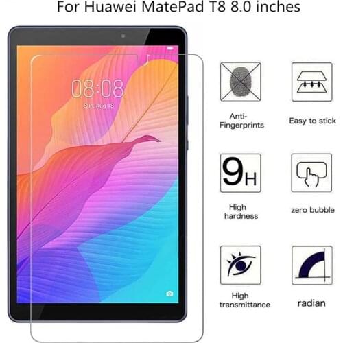 HD Tempered Glass Screen Protector For Huawei MatePad T8 8.0 inch Tablet Film KOB2-L03 L09 Anti Scratch 9H Glass Protective Film