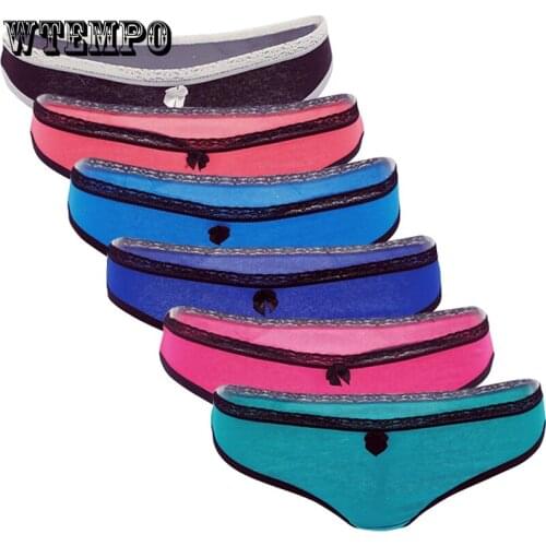 6 PCS/Set Women Panties Sexy Briefs G-String Lace Underpants Invisible Seamless Cotton Panties Bikini Panties for Women